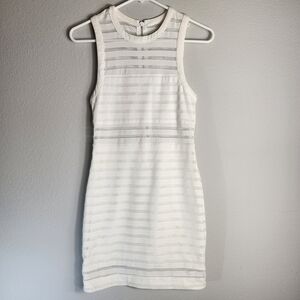 Urban Outfitters Silence + Noise Ivory Bodycon Eyelet Cutout Mini Dress-Size S